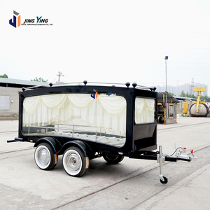Remolque Fúnebre de Lujo Negro de Doble Eje con Ventanas Grandes y Cortinas, Precio de Fábrica para Servicios Funerarios - Product Image 1