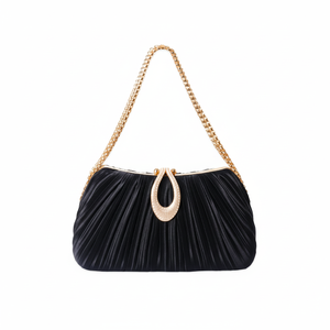 Sac bandoulière portable de luxe Nichemini, sac de soirée rouge tendance pour femme, double en polyester avec chaîne - Product Image 1