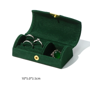 Caja Organizadora de Joyas Portátil Rectangular con Cierre de Botón para Anillos, Aretes, Pulseras y Collares, Venta al Por Mayor - Product Image 4