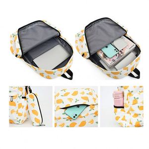 Mochila Escolar Impermeable Personalizada para Adolescentes, con Estampado de Frutas, Juego de Mochila con Lonchera y Estuche para Lápices - Product Image 4