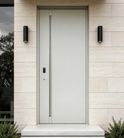 Porte de Sécurité Pivotante Blindée en Aluminium de Luxe, Moderne, à Rupture Thermique, pour Entrée Principale de Grande Villa, Anti-Effraction et Ignifugée