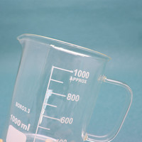 Gobelet en verre Borosilicate de laboratoire de haute qualité 100ml avec poignée