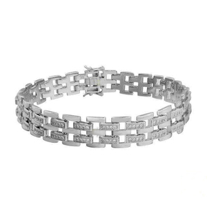 Elegant Iced Out Cuban Link Bracelet Made Of 925 Sterling Silver With Lab Created Moissanite Stones Dazzling Sparkle - Product Image 5