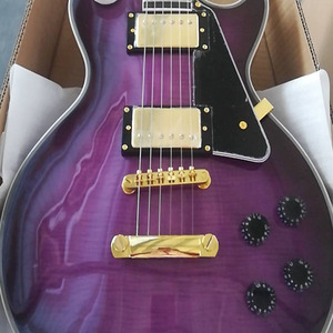 <span class=keywords><strong>Guitarra</strong></span> Eléctrica Distribuidora con Tapa Flameada, 6 Cuerdas, Mástil de Arce, Humbucker, Instrumento de Cuerdas, Color Negro, OEM - Product Image 5