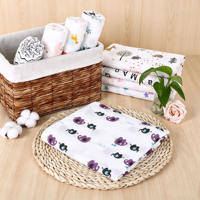 Couverture d'emmaillotage pour bébé en mousseline 100 % coton, motifs personnalisés, douce et tissée, pour filles et garçons – Prix usine