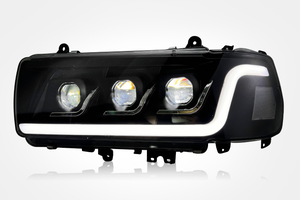 ไฟหน้า LED รุ่นปรับปรุงคุณภาพสูงสำหรับรถยนต์แลนด์ครุยเซอร์ LC80 FJ80 90-02 สีดำทั้งหมด โปรเจคเตอร์ คู่ - Product Image 2