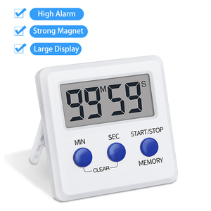 เครื่องจับเวลาแบบนับ<span class=keywords><strong>ถอยหลัง</strong></span>และนับขึ้นแบบดิจิตอลพร้อมจอ LCD ขนาดใหญ่และแม่เหล็กแรงสูง สีขาว - Product Image 2