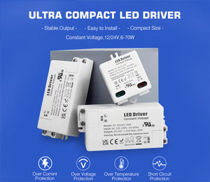 Controlador LED compacto Seestar, adaptador de voltaje constante de entrada de 110V-260V para iluminación, DC 12V 24V 6W 12W 30W 40W 50W 60W 80W - Product Image 6