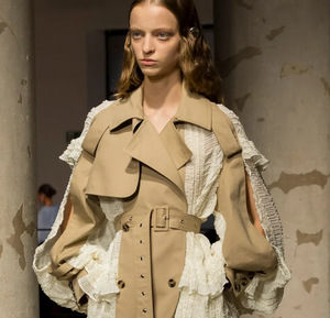 2025 femmes printemps Design sens manteau Niche dentelle couture avancée taille manteau mince <span class=keywords><strong>court</strong></span> costume <span class=keywords><strong>Trench</strong></span> manteau - Product Image 1