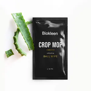 Biokleen On-The-Go Individueel Verpakt Bal Doekjes Verfrissende Aloë Vera Anti-Chafing Mannelijke Hygiëne Body Doekjes schoonmaken