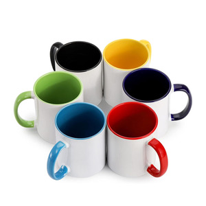 Taza <span class=keywords><strong>de</strong></span> Café <span class=keywords><strong>de</strong></span> Cerámica <span class=keywords><strong>de</strong></span> 350 ml (11 oz) con Logotipo Personalizado, <span class=keywords><strong>Diseño</strong></span> Moderno con Asa Interior del Mismo Color para el Regreso a Clases, Producto <span class=keywords><strong>de</strong></span> Sublimación - Product Image 2