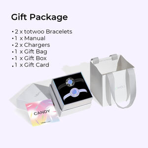 Bracelets intelligents <span class=keywords><strong>Totwoo</strong></span> pour couples, bijoux vibrants et lumineux aux couleurs bonbon pour les relations à distance - Product Image 6