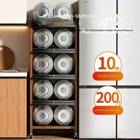 Meuble de cuisine sur pied à 5 niveaux en métal de style médiéval, avec portes, étanche, anti-poussière, multifonctionnel, pour micro-ondes et rangement