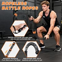 Cordes de combat sans corde pour la maison, sac de rangement portable sans fil, 8 anneaux de poids réglables, haute résistance, entraînement HIIT, haute intensité