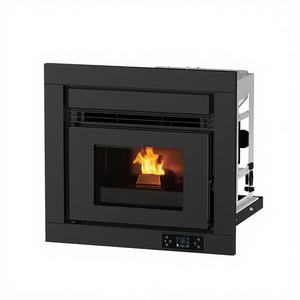 Poêle à granulés de bois encastrable QM1003A 9KW, moderne, écologique, de style européen, avec télécommande, pour salon, villa, foyer - Product Image 1