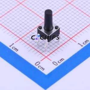 TSA451G90-250 Tactile Switch Through hole-4P,4.5x4.5mm Switch Single Pole Single Throw Round Button 2.5N Through Hole - Product Image 1
