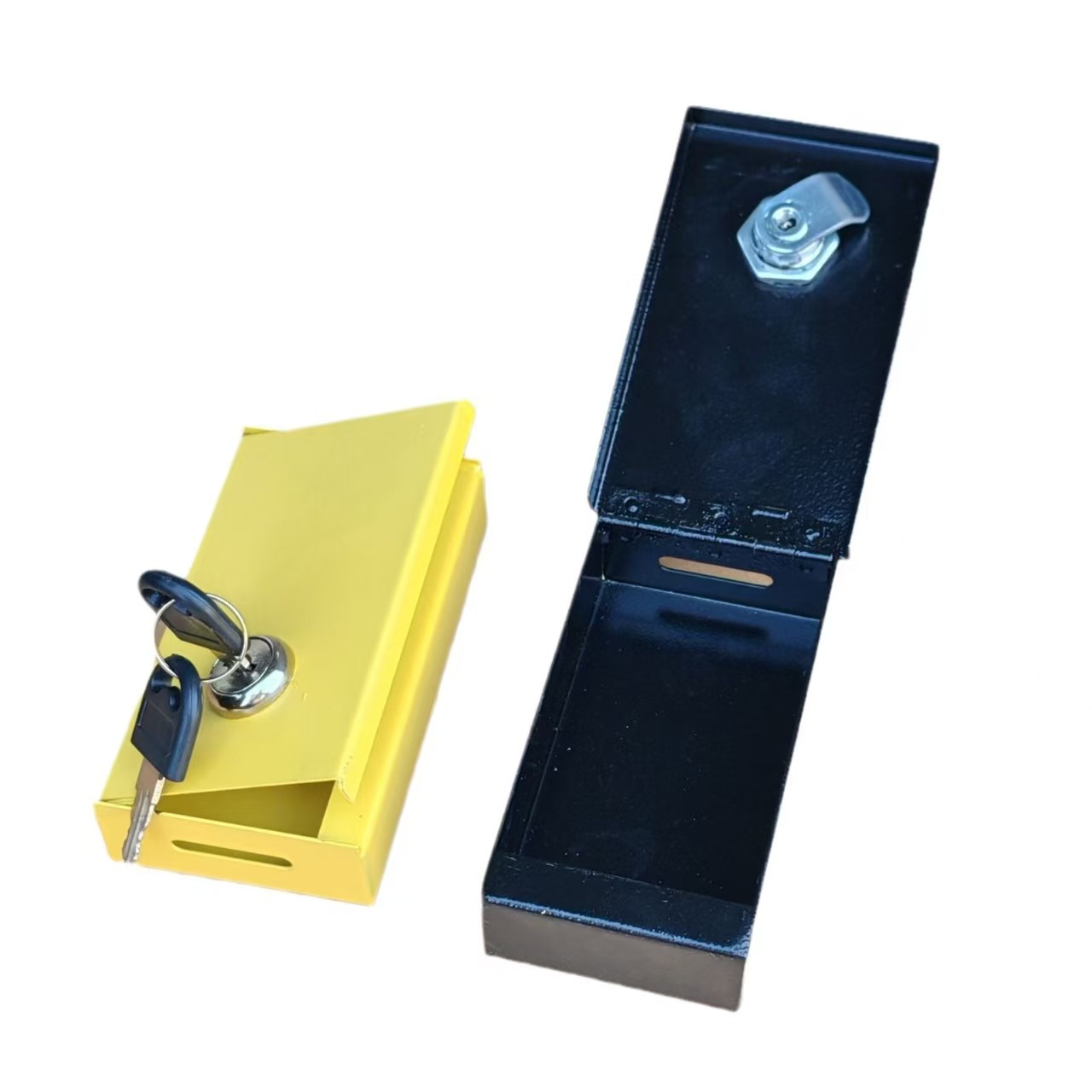 Small Fireproof Security Safe Box With Key Lock For Cash, Jewelry & Documents