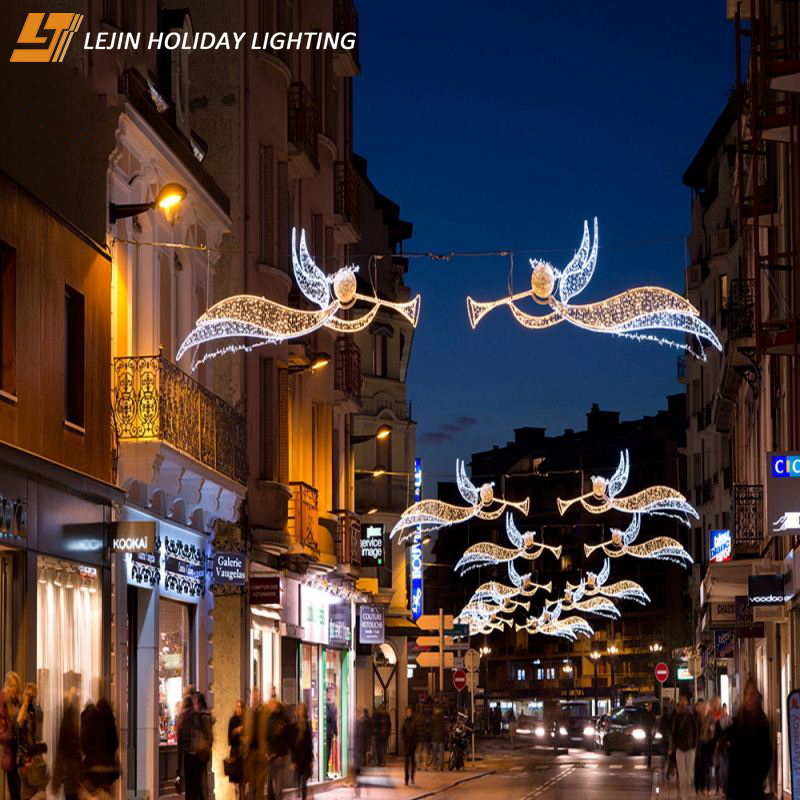 Outdoor Christmas 2d motif light street lights for holiday decorations