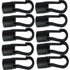 Black Plastic <b>Hook</b> Clips 10 Pack Heavy Duty Garage Storage <b>Tools</b> Round Shape <b>Hook</b> Type Wall Mounting <b>Hooks</b> Rails - Product Image 2