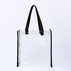 Custom Logo PVC Promotional Tote Bag Waterproof Reusable Heavy Duty Grocery <strong>Beach</strong> Shopping Bulk Wholesale Gift - Product Image 1