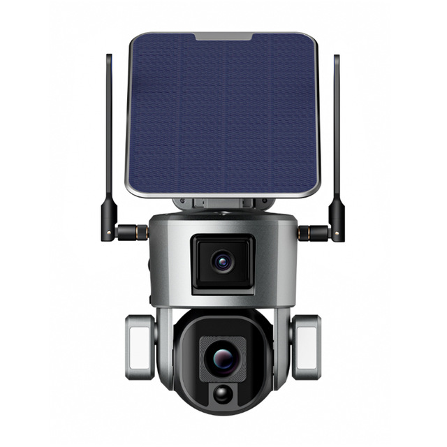 8MP Wireless Solar Power 4G PTZ Security Camera Niview 20X Zoom Dual Lens 4K Outdoor WiFi 4G Sim Card CCTV Solar Camera