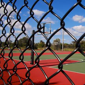 <b>Safety</b> Fencing Chain Link <b>Fence</b> Carbon Steel Galvanized+PVC Coated Fencing Trellis & Gates - Product Image 1