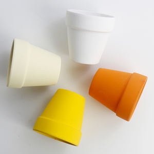 Pots <span class=keywords><strong>en</strong></span> <span class=keywords><strong>terre</strong></span> <span class=keywords><strong>cuite</strong></span> miniatures <span class=keywords><strong>en</strong></span> argile blanche intérieur/extérieur Mini jardinière succulente trou de drainage décoration de sol élégante pour fleurs - Product Image 4