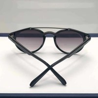 Lunettes de soleil polarisées rétro hip-hop, monture ronde en alliage, noir mat, pour hommes, style classique, personnalisables