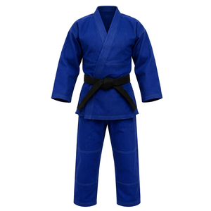 Ensemble de judogi unisexe pour adultes, coupe classique, durable, respirant, léger, en polyester/coton teint uni, vêtements d'arts martiaux, ensemble de taekwondo - Product Image 1