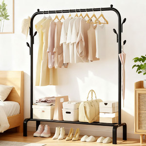 Cintre en métal support d'<span class=keywords><strong>étagère</strong></span> en <span class=keywords><strong>bois</strong></span> support de rangement pour cuisine vêtements séchage conception de boîte pratique - Product Image 2