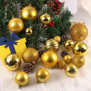 Geschenke Set Großhandel DIY Weihnachten große Plastik kugel Ornamente, um Gold PS Weihnachts schmuck zu personalisieren