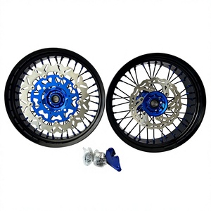 Juego de Ruedas Supermoto de 17 Pulgadas para Yamaha YZ125 YZ250 YZ250F YZ450F WR250F WR450F 2001 a <span class=keywords><strong>2016</strong></span>, Llantas de Aluminio CNC de Alto Rendimiento - Product Image 2
