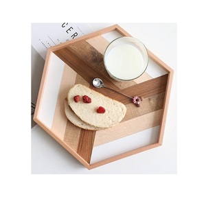 Ensemble de plateaux de service en bois d'acacia, best-seller, 3 pièces, décoratif, table basse pour salon, hôtel, restaurant, pour Noël - Product Image 6