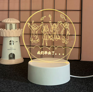 Xinrunjin ไฟ LED อะคริลิคตกแต่งอาคารกลางคืนแบบกำหนดเองเครื่องประดับตั้งโต๊ะของขวัญแบรนด์แปลกใหม่ - Product Image 5