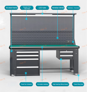 Gabinete de madera maciza de alta resistencia con altura ajustable 2 cajones 1000kg Capacidad de carga OEM Personalizable 1200x750x800mm Dimensiones - Product Image 2