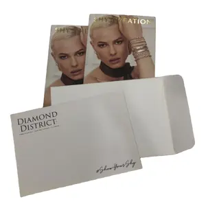 four panel fold mailer brochure printing with envelop look book printing for promotion