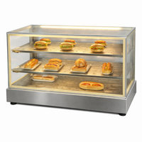 Vitrine chauffante professionnelle pour aliments, présentoir chauffant commercial pour magasin