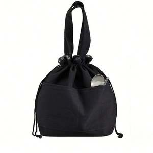 Sac isotherme en toile à cordon de serrage en gros avec plusieurs poches, fermeture à cordon, sac à déjeuner isolé pour le travail, le bureau, l'extérieur - Product Image 5