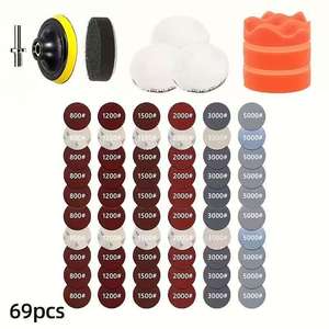 Kit de polissage de voiture, éponge de ponçage de 3 pouces, adaptateur M10 pour retouche de cirage - Product Image 5