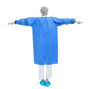 Lab Coat Nonwoven PP SMS Doctor Labcoats Nursing Scrubs Nurse Uniform Customized Lab Coat