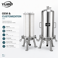 Sistema de Filtro Microporoso de Doble Etapa de Acero Inoxidable para Purificación de Líquidos Farmacéuticos, Químicos, Alimentarios e Industriales