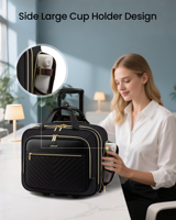 Sac à roulettes pour ordinateur portable LOVEVOOK, nouveau modèle 17,3 pouces, sacoche pour ordinateur portable avec roulettes pour le travail, les voyages, les affaires, bagage à main sous le siège