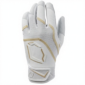 Guantes de Bateo de Béisbol Blancos de Dedo Completo para Diestros, de Cuero Cabretta Transpirable con Cierre de Gancho y Bucle, para Adultos, para Todas las Estaciones - Product Image 2