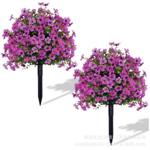 Rama de Flor Artificial Violeta de Plástico para Insertar en el Suelo, Decoración para Exteriores, Accesorio de Fotografía, Meiduo Flower Industry - Product Image 3