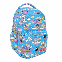 Sac à dos multi-poches personnalisé avec logo, motif dessin animé, grande capacité, par sublimation, pour écoliers garçons et filles, vente en gros