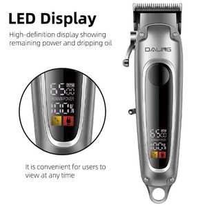 <span class=keywords><strong>DALING</strong></span>-Cortadora de pelo inalámbrica profesional para peluqueros, recortadora de pelo con pantalla LED, carga USB, 6500RPM - Product Image 6