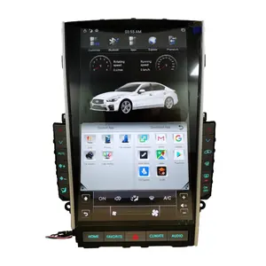 13.6 inch PX6 6g 64g MP5 Antenna Carplay Upgrade GPS Navigation Control Car Tesla Style Touch Screen Radio For Infiniti Q50 Q60