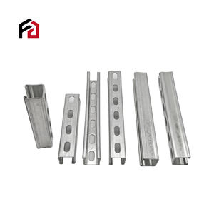 <span class=keywords><strong>Rail</strong></span> de jambe de force fendu en métal à canal 41/41 C pré-<span class=keywords><strong>galvanisé</strong></span> bon marché pour le service de traitement de coupe Standard solaire photovoltaïque AISI - Product Image 1