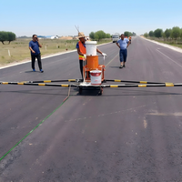 Machine de pré-marquage de lignes routières H&H HH-WM pour la construction de marquages routiers, précision de 1 mm, largeur de 9 m, trois lignes de base simultanées