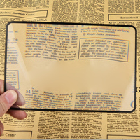 Marque-page loupe ultra-fin en PVC 120*180, feuille transparente de lecture pleine page
